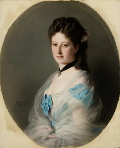 Portrait of Olga von Grunelius av Franz Xaver Winterhalter