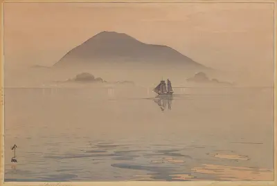 Evening after Rain from Inland Sea av Yoshida Hiroshi