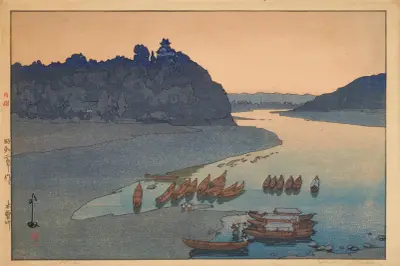 Kisogawa (Kiso River) av Yoshida Hiroshi