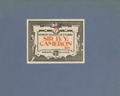 Modern Masters of Etching – David Young Cameron – cover von David Young Cameron