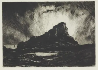 The Scuir of Eigg von David Young Cameron