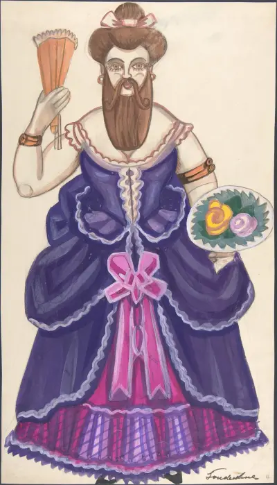 Bearded lady av Sergey Yurievich Sudeikin