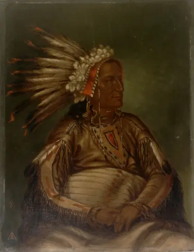 O-mata-ah-luta (Red Plume), Antonio Zeno Shindler