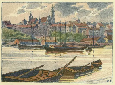 Panorama of the Old Town from the side of the Praga District von Zofia Stankiewicz