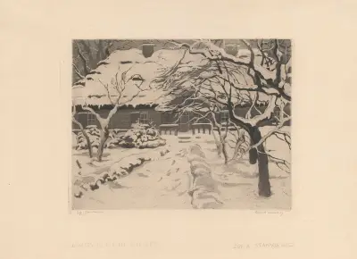 Snow-covered mansion von Zofia Stankiewicz