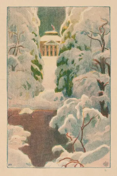 The Belvedere in winter von Zofia Stankiewicz