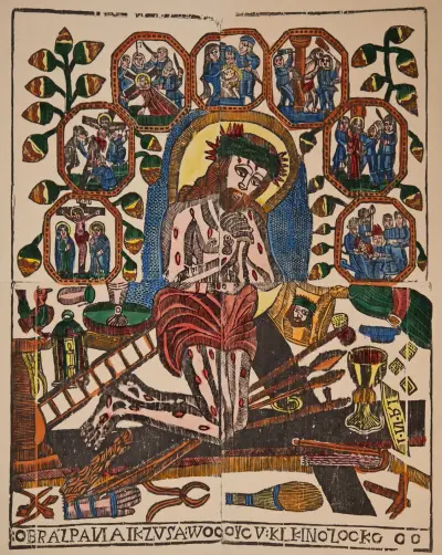 Christ Kneeling among the Instruments of the Passion av Zygmunt Łazarski