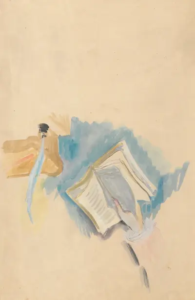 Sketch of a hand holding a book av Zygmunt Waliszewski