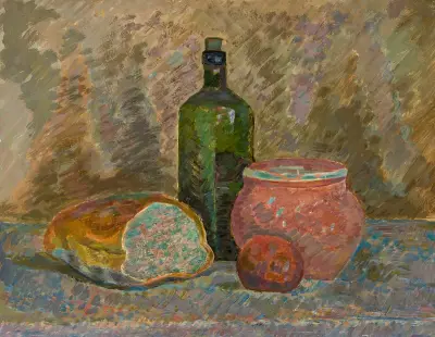 Still life with bread av Zygmunt Waliszewski