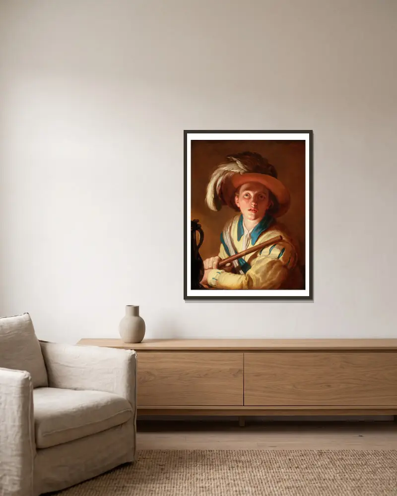 Flecista, Abraham Bloemaert w ramie na ścianie