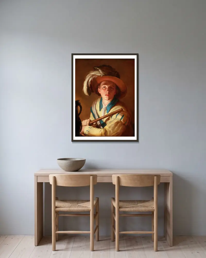 Flecista, Abraham Bloemaert w ramie na ścianie