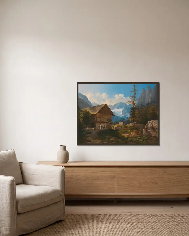 Im Gosautal (Oberösterreich) von Adalbert Stifter gerahmt an einer Wand