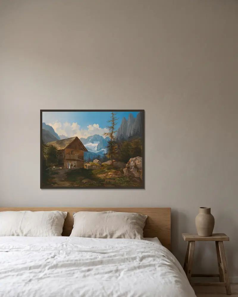 Im Gosautal (Oberösterreich) von Adalbert Stifter gerahmt an einer Wand