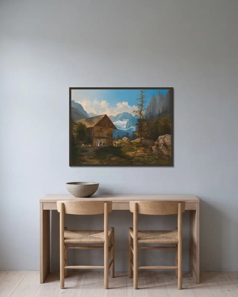 Im Gosautal (Oberösterreich) von Adalbert Stifter gerahmt an einer Wand