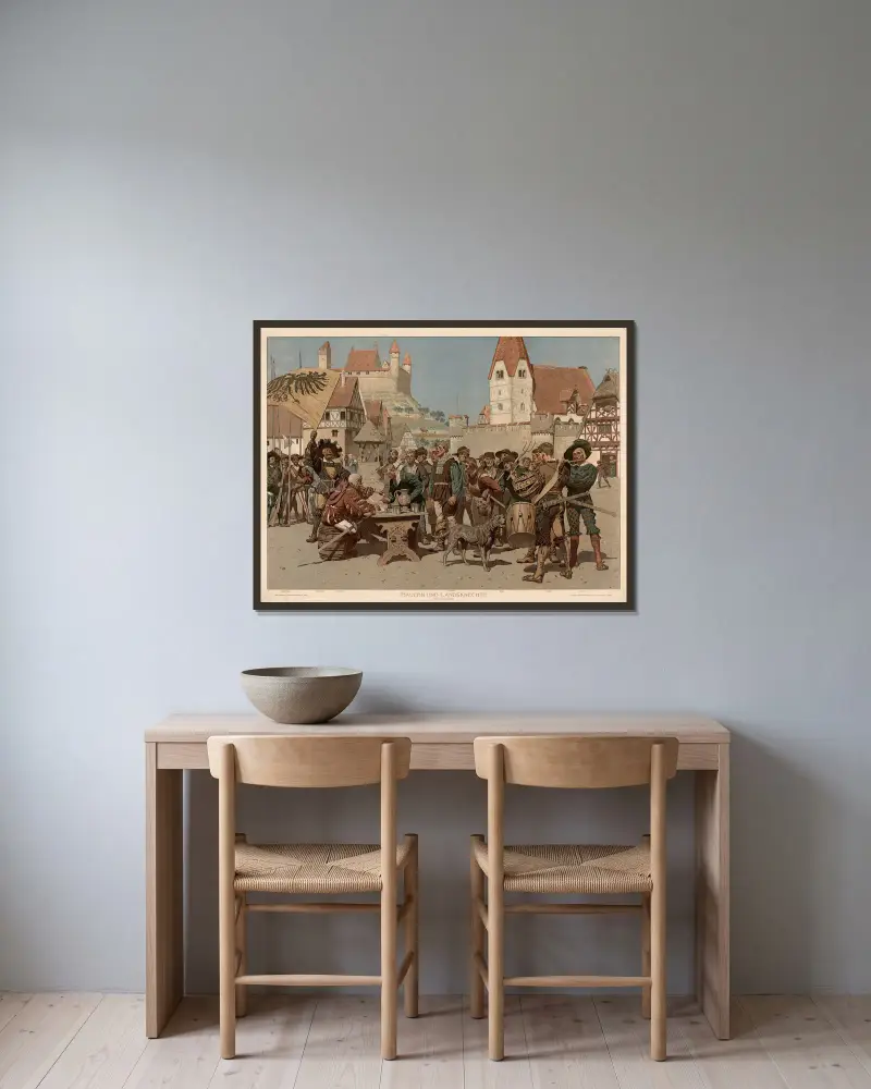Sedláci a lancknechti (XVI. století), Adolf Lehmann v rámu na stěně