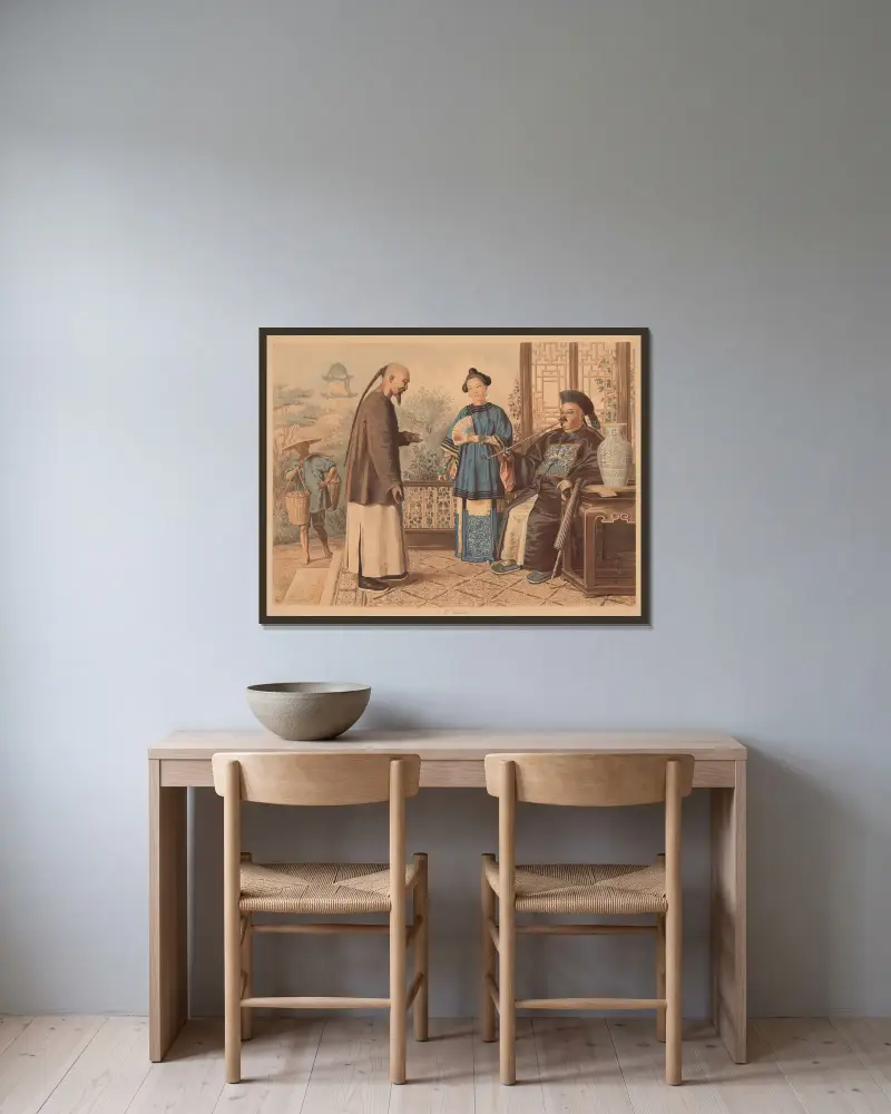 Chińska rodzina, Adolf Lehmann w ramie na ścianie
