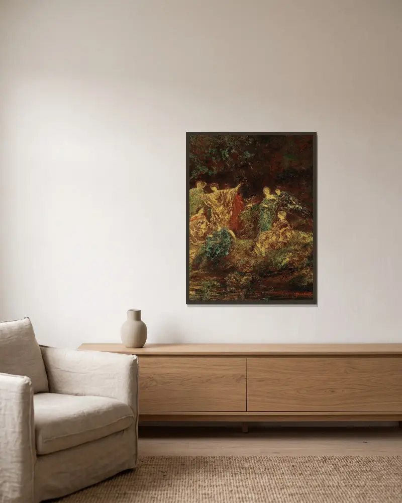 Festivité – das Symposium von Adolphe Monticelli gerahmt an einer Wand