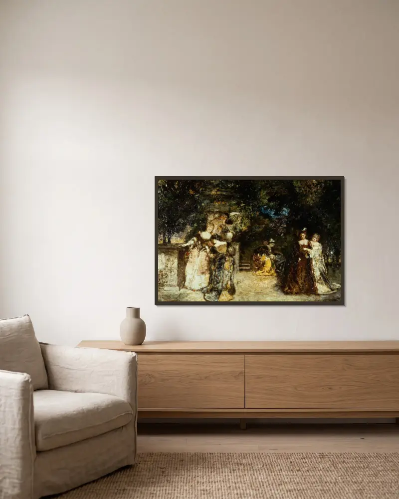 Zahradní slavnost, Adolphe Monticelli v rámu na stěně