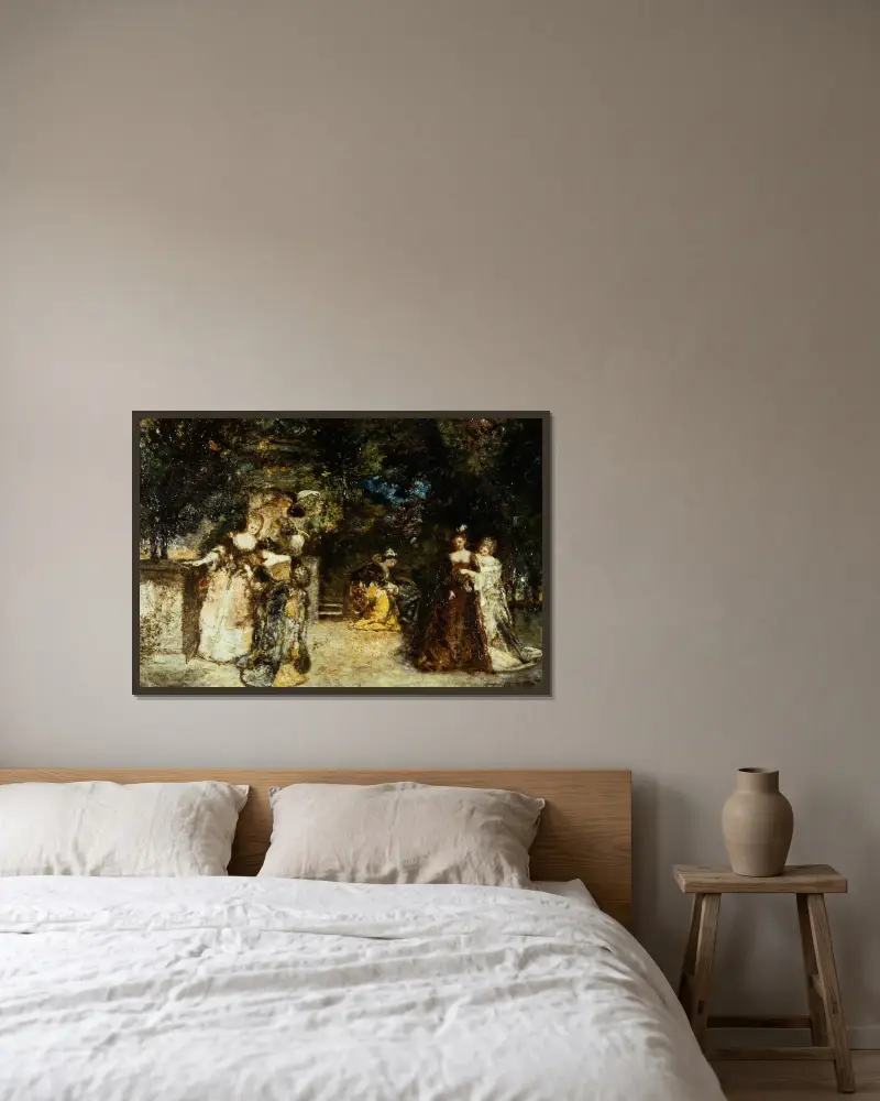 Zahradní slavnost, Adolphe Monticelli v rámu na stěně
