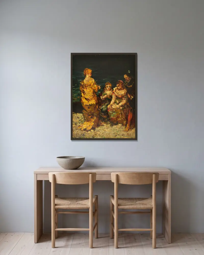Přerušený rozhovor, Adolphe Monticelli v rámu na stěně