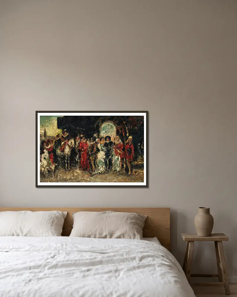 Scéna z Fausta, Adolphe Monticelli v rámu na stěně