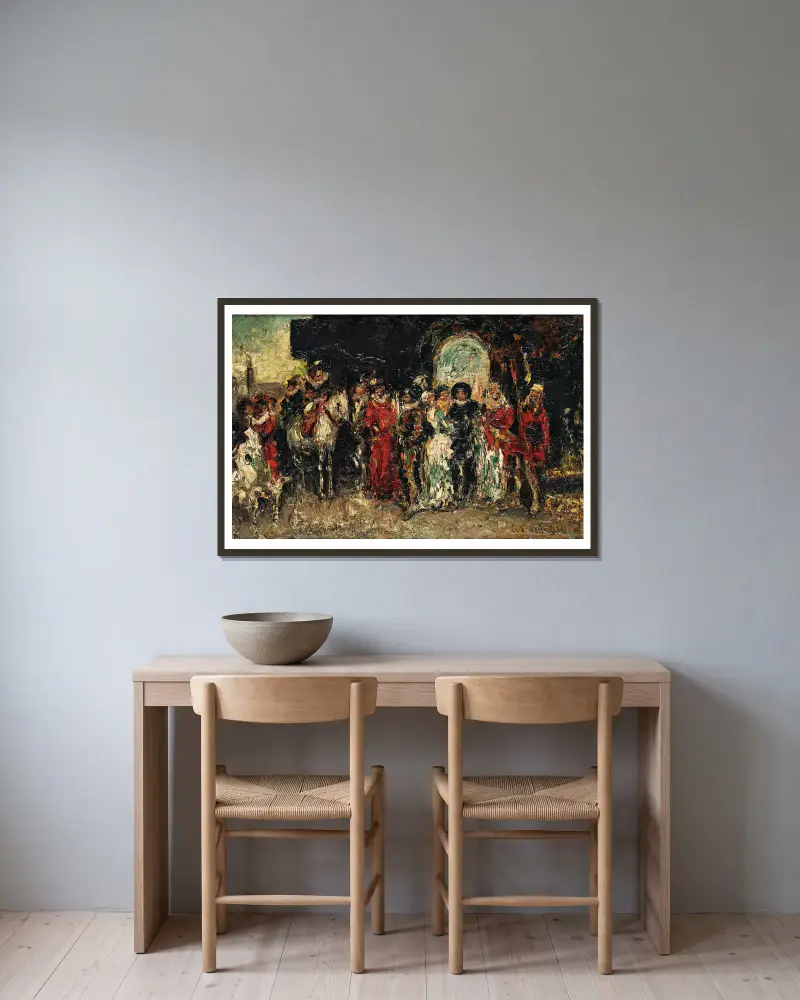 Scéna z Fausta, Adolphe Monticelli v rámu na stěně