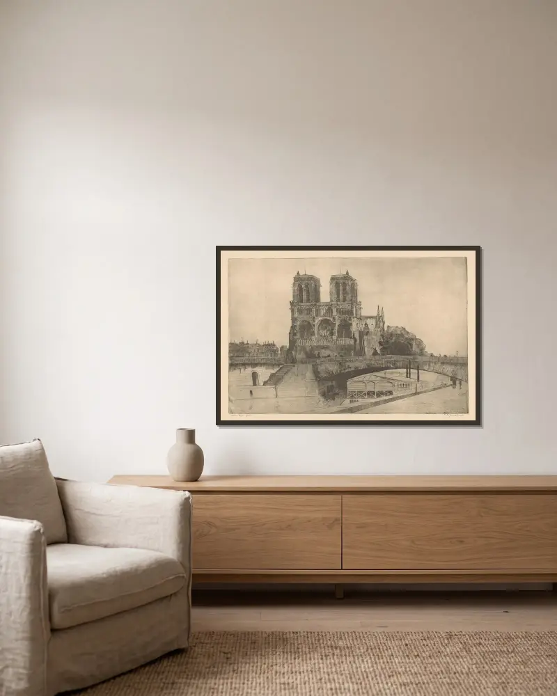 Notre-Dame, Paříž, Willem Adrianus Grondhout v rámu na stěně