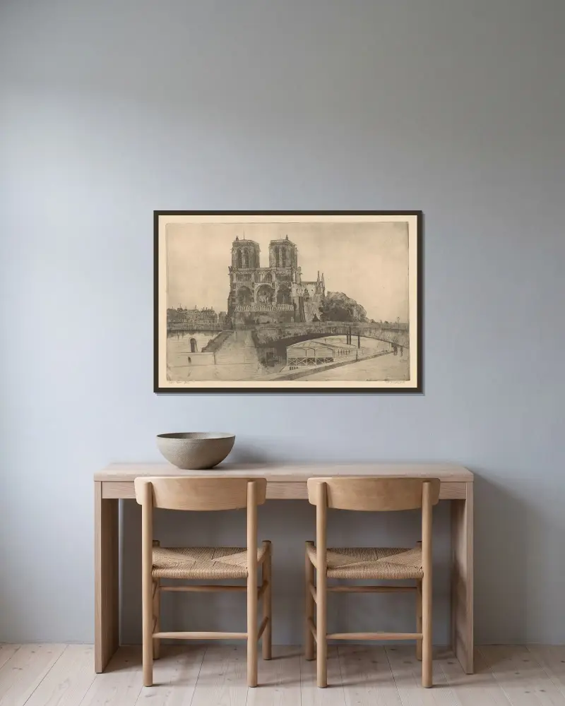 Notre-Dame, Paříž, Willem Adrianus Grondhout v rámu na stěně