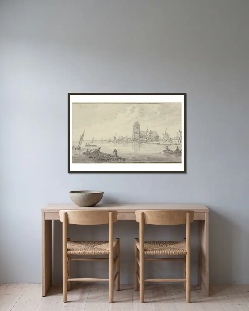 Vory u Dordrechtu, Aelbert Cuyp v rámu na stěně