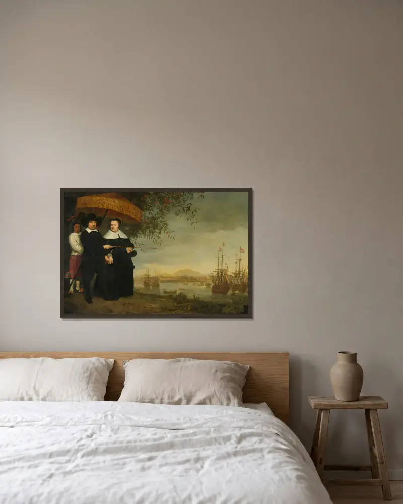 VOC Senior Merchant av Aelbert Cuyp inramad på en vägg