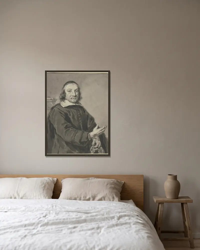Brustbild eines Mannes nach rechts von Aert Schouman gerahmt an einer Wand