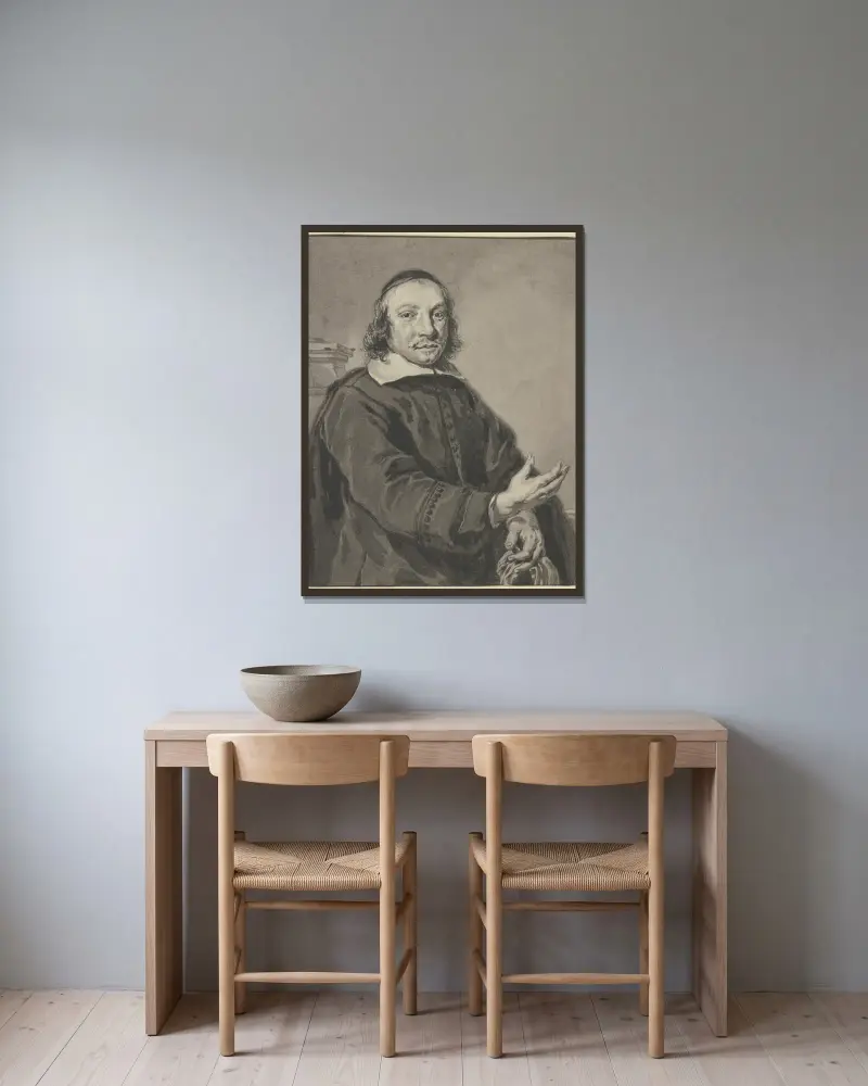 Brustbild eines Mannes nach rechts von Aert Schouman gerahmt an einer Wand