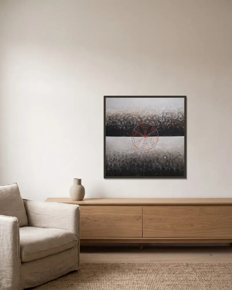 Der Schwan, Nr. 10, Gruppe IX-SUW von Hilma af Klint gerahmt an einer Wand