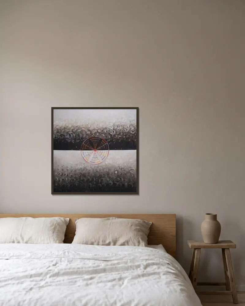 Der Schwan, Nr. 10, Gruppe IX-SUW von Hilma af Klint gerahmt an einer Wand