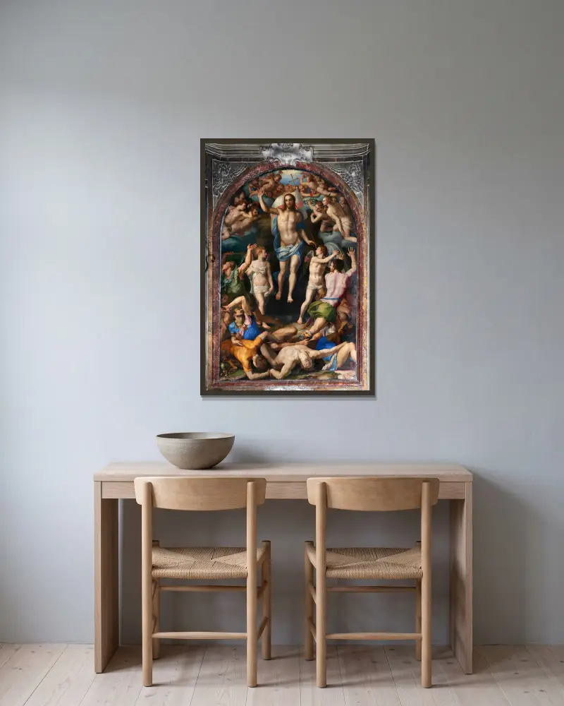 Zmartwychwstanie Chrystusa, Agnolo Bronzino w ramie na ścianie