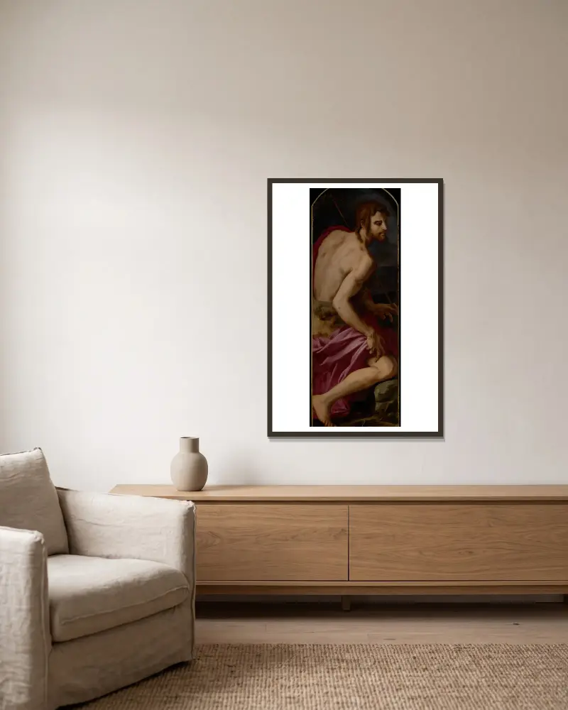 Święty Jan Chrzciciel, Agnolo Bronzino w ramie na ścianie