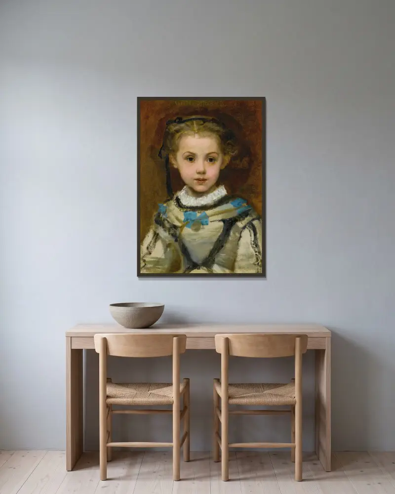 Portrait Of Guillemette De Lareinty av Paul-Jacques-Aimé Baudry inramad på en vägg