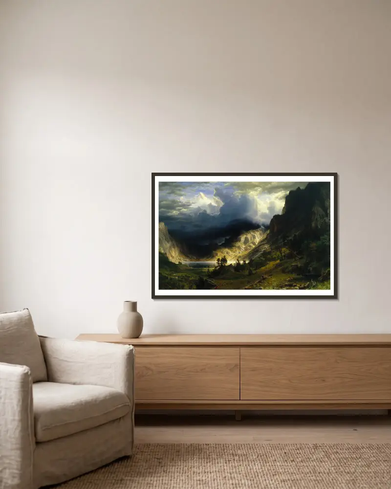 Burza w Górach Skalistych, Mt. Rosalie, Albert Bierstadt w ramie na ścianie