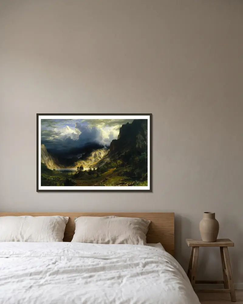 Burza w Górach Skalistych, Mt. Rosalie, Albert Bierstadt w ramie na ścianie