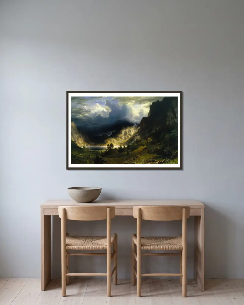 Burza w Górach Skalistych, Mt. Rosalie, Albert Bierstadt w ramie na ścianie