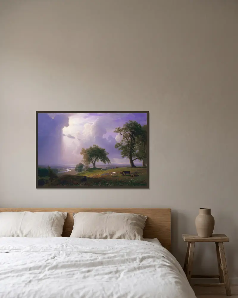 Kalifornischer Frühling von Albert Bierstadt gerahmt an einer Wand