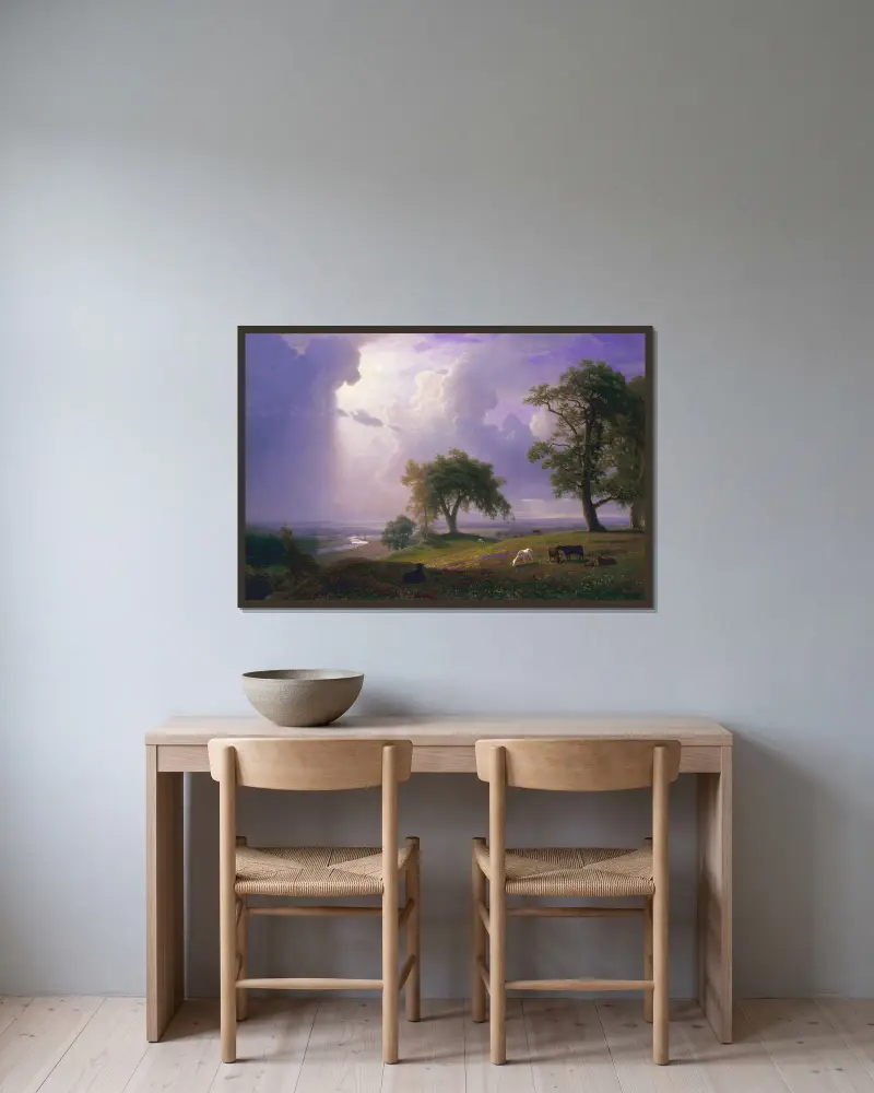 Kalifornischer Frühling von Albert Bierstadt gerahmt an einer Wand