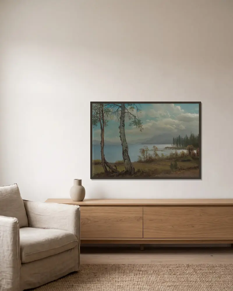 Jezero Tahoe, Albert Bierstadt v rámu na stěně