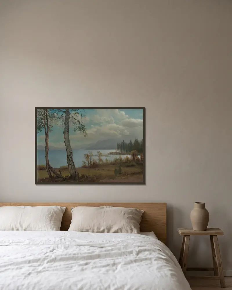 Jezero Tahoe, Albert Bierstadt v rámu na stěně