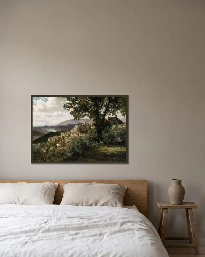 Olevano av Albert Bierstadt inramad på en vägg