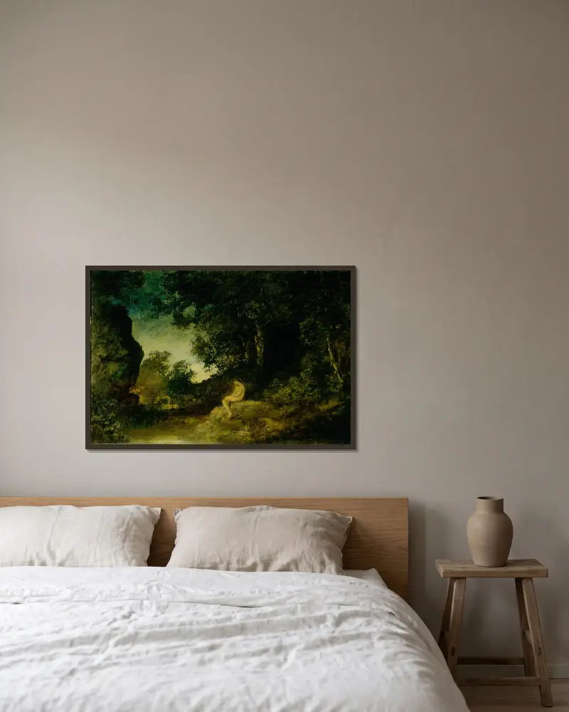 W zwierciadle natury, Ralph Albert Blakelock w ramie na ścianie