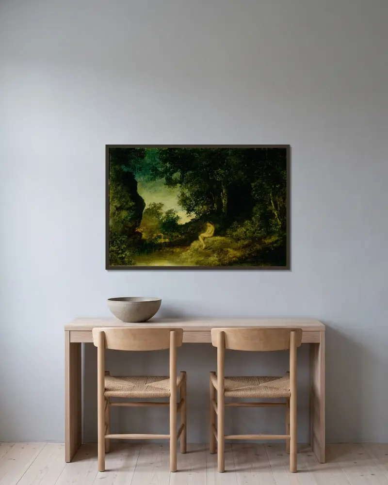 W zwierciadle natury, Ralph Albert Blakelock w ramie na ścianie