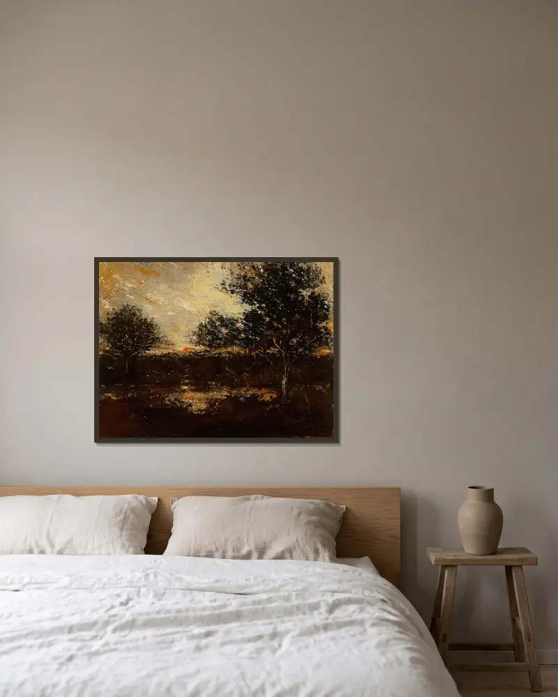 Reflexionen von Ralph Albert Blakelock gerahmt an einer Wand