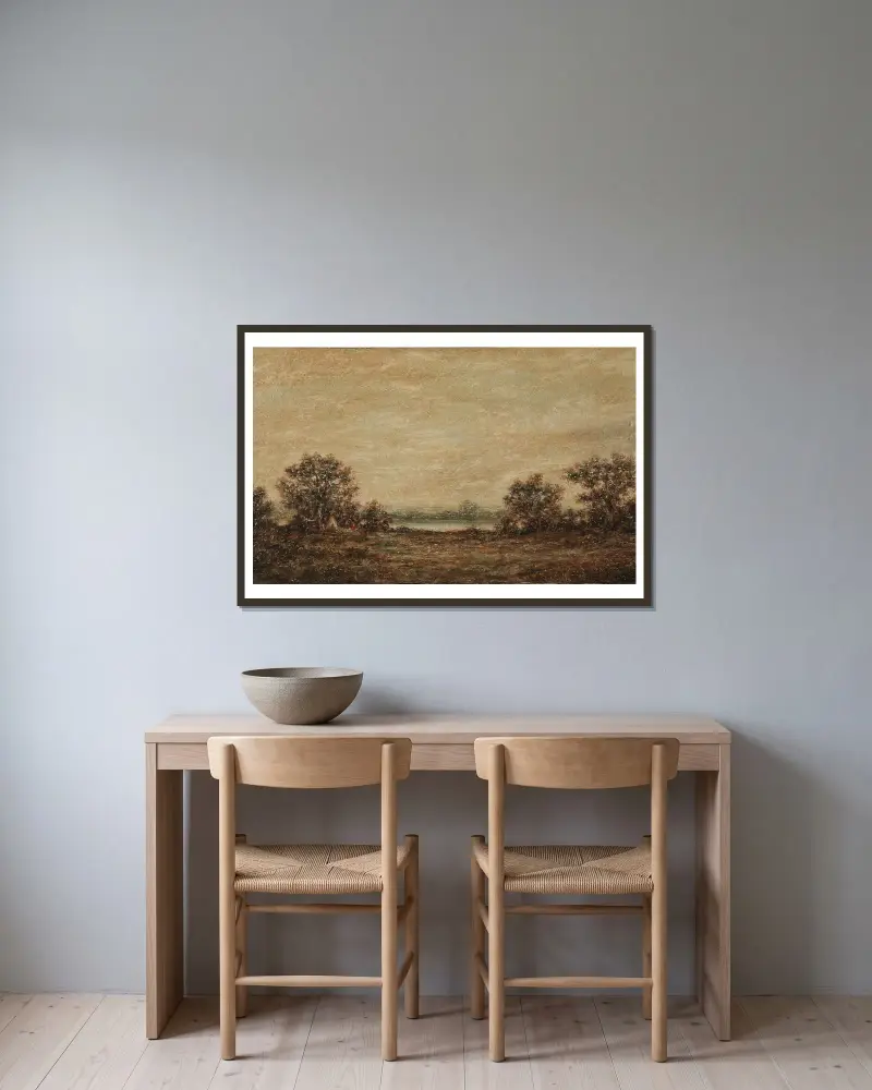 Żółte światło, Ralph Albert Blakelock w ramie na ścianie