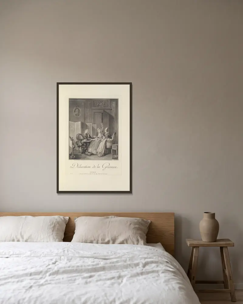 Die Schwangerschaftserklärung von Albert Christophle gerahmt an einer Wand